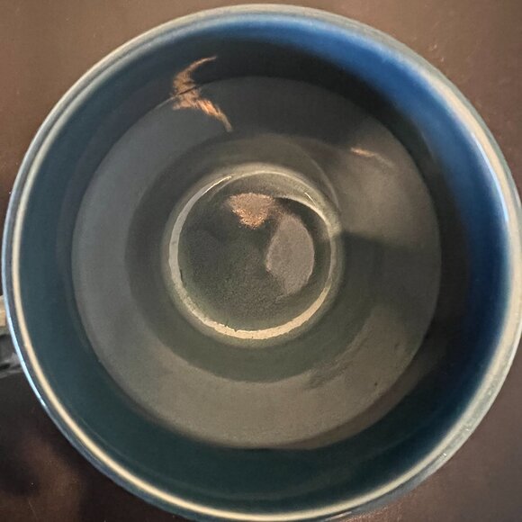 Threshold KINGSLAND Two-Toned Blue Stoneware Mug with Embossed Geometric Design - Picture 8 of 11